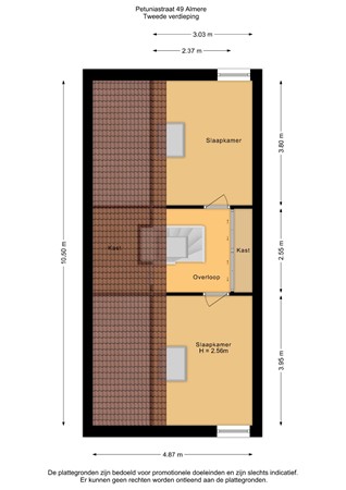 Floorplan - Petuniastraat 49, 1338 WX Almere
